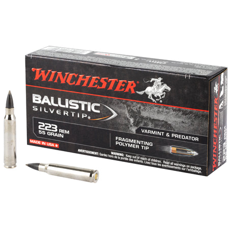 Winchester .223 Remington SBST223B Ballistic Silvertip Fragmenting Polymer Tip 55 Grain