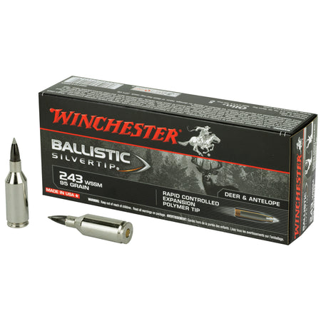 Winchester .243 WSSM SBST243SSA Ballistic Silvertip Polymer Tip PT 95 Grain