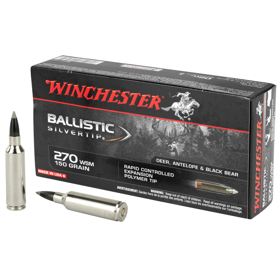 Winchester .270 WSM SBST2705A Ballistic Silvertip Rapid Controlled Expansion Polymer Tip 150 Grain
