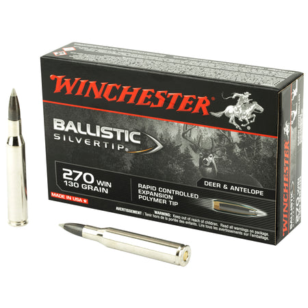 Winchester .270 Winchester SBST270 Ballistic Silvertip Rapid Controlled Expansion Polymer Tip 130 Grain