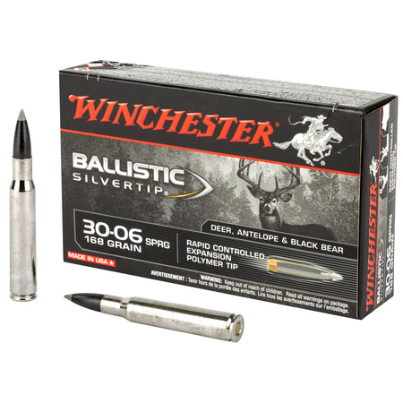 Winchester .30-06 Springfield SBST3006A Ballistic Silvertip Rapid Controlled Expansion Polymer Tip 168 Grain