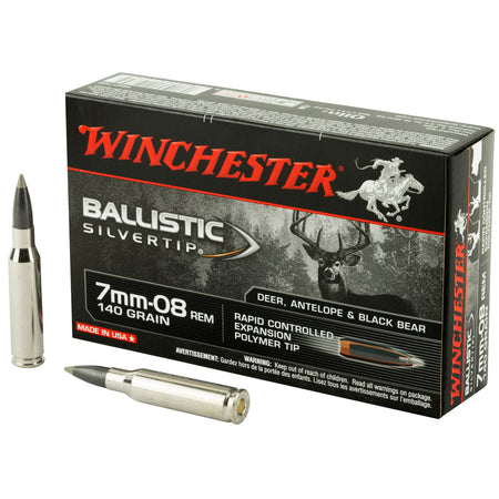 Winchester 7mm-08 Remington SBST708 Ballistic Silvertip Rapid Controlled Expansion Polymer Tip 140 Grain