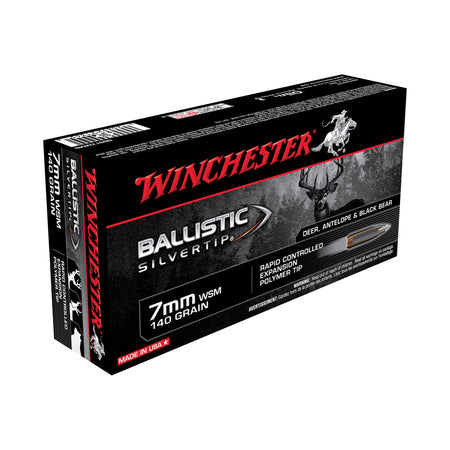 Winchester 7mm WSM SBST7MMS Ballistic Silvertip Polymer Tip PT 140 Grain