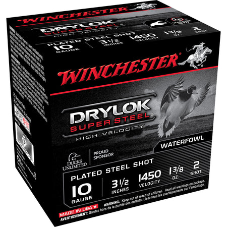 Winchester 10 Gauge SSH102 Drylok Super Steel High Velocity 3.5" 1-3/8oz 2 Shot