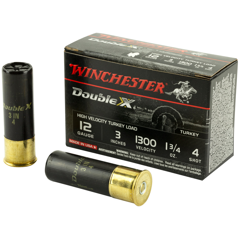 Winchester 12 Gauge STH1234 Double X High Velocity Turkey 3" 1-3/4oz 4 Shot