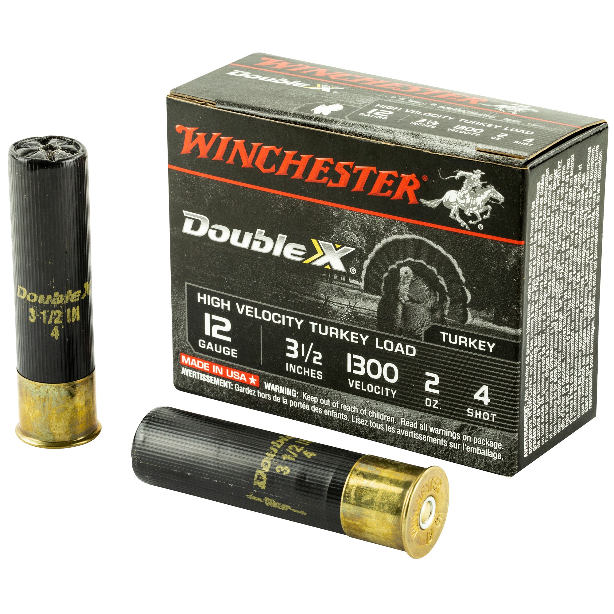 Winchester 12 Gauge STH12354 Double X High Velocity Turkey 3.5" 2oz 4 Shot