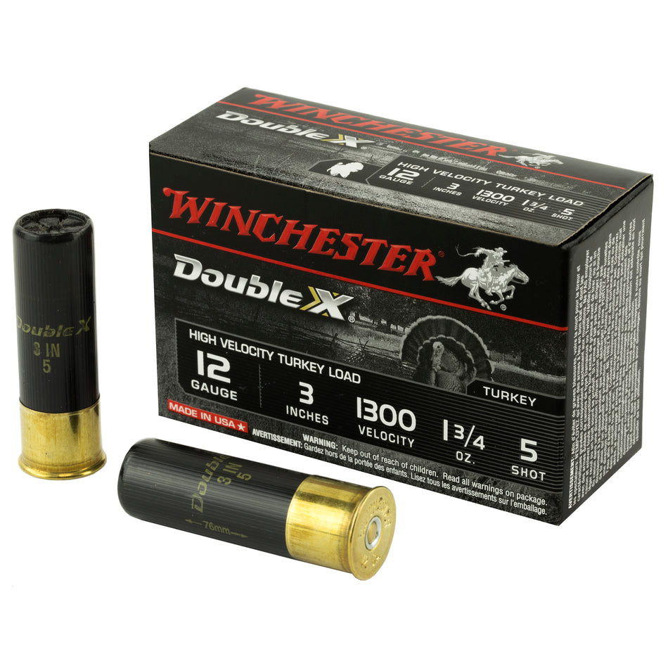 Winchester 12 Gauge STH1235 Double X High Velocity Turkey 3" 1-3/4oz 5 Shot