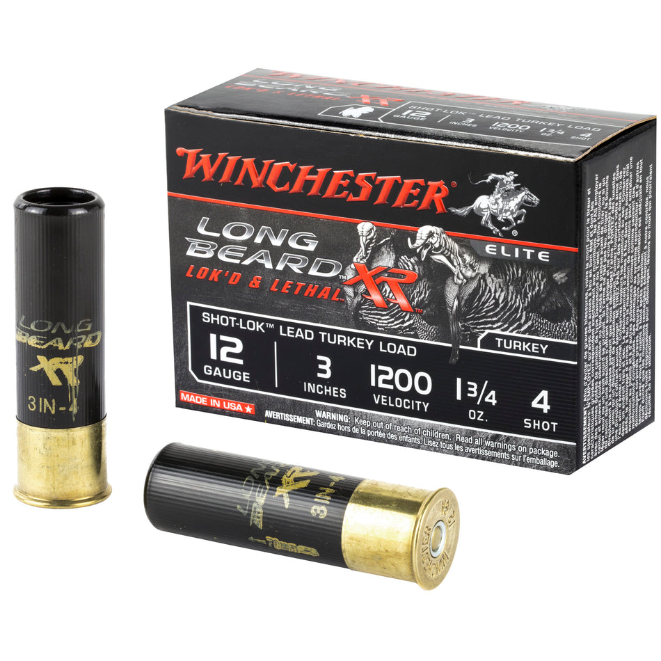 Winchester 12 Gauge STLB1234 Long Beard XR Shot-Lok 3" 1-3/4oz 4 Shot