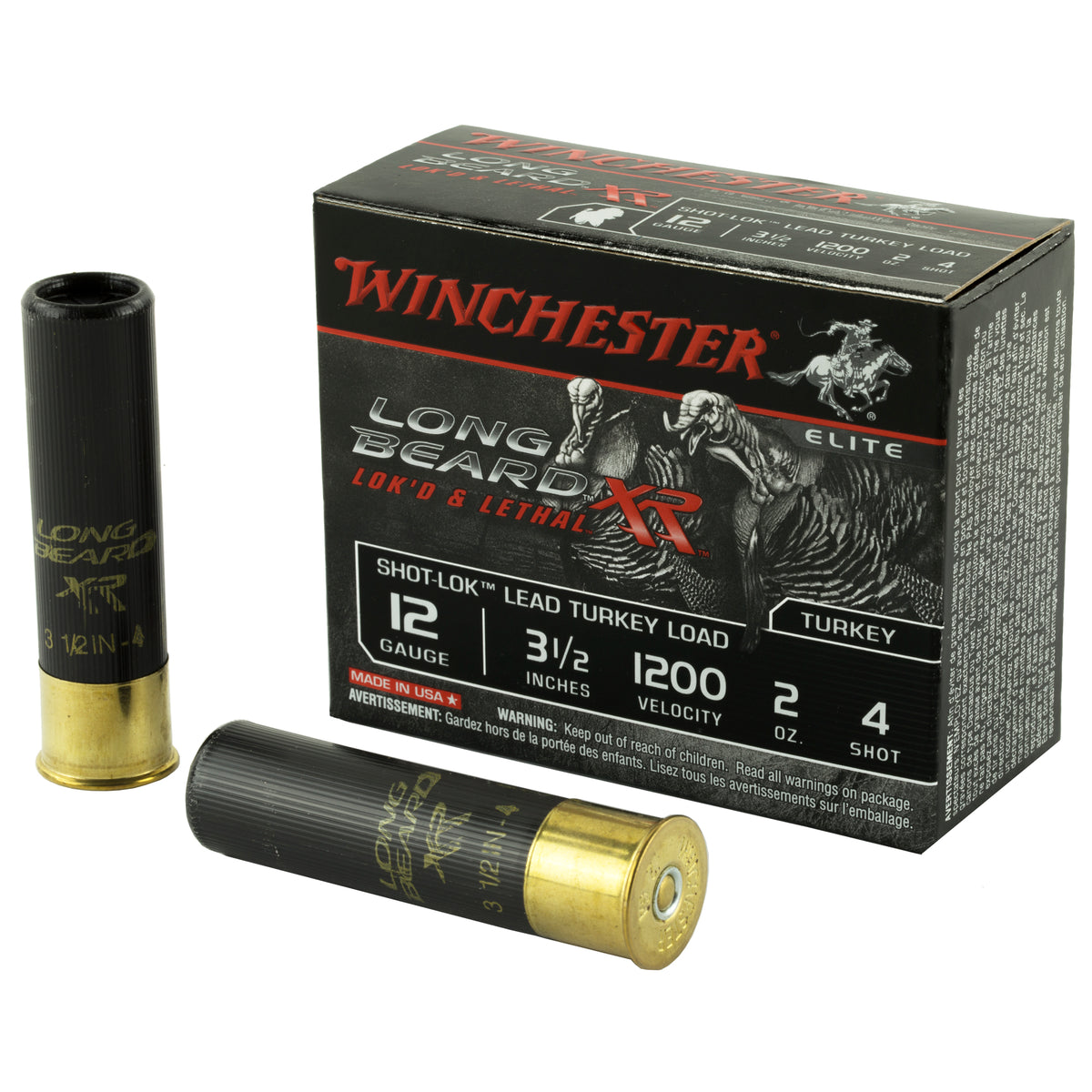 Winchester 12 Gauge STLB12L4 Long Beard XR Shot-Lok 3.5" 2oz 4 Shot