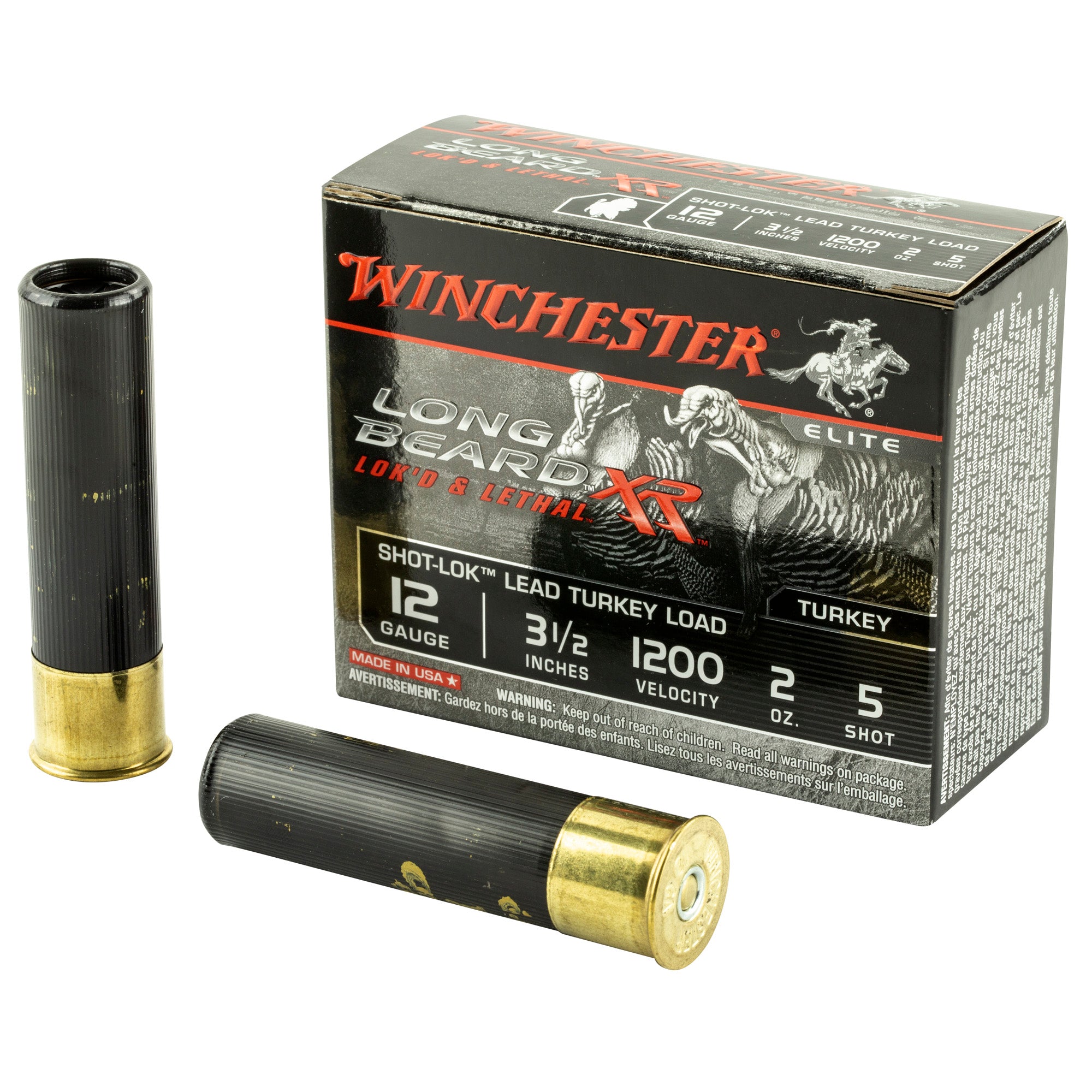 Winchester 12 Gauge STLB12L5 Long Beard XR Shot-Lok 3.5" 2oz 5 Shot