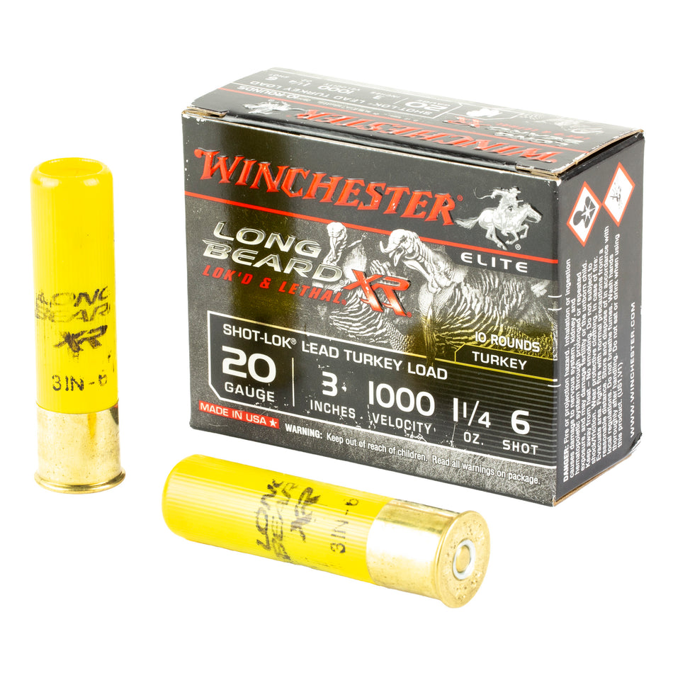 Winchester 20 Gauge STLB2036 Long Beard XR Shot-Lok 3" 1-1/4oz 6 Shot
