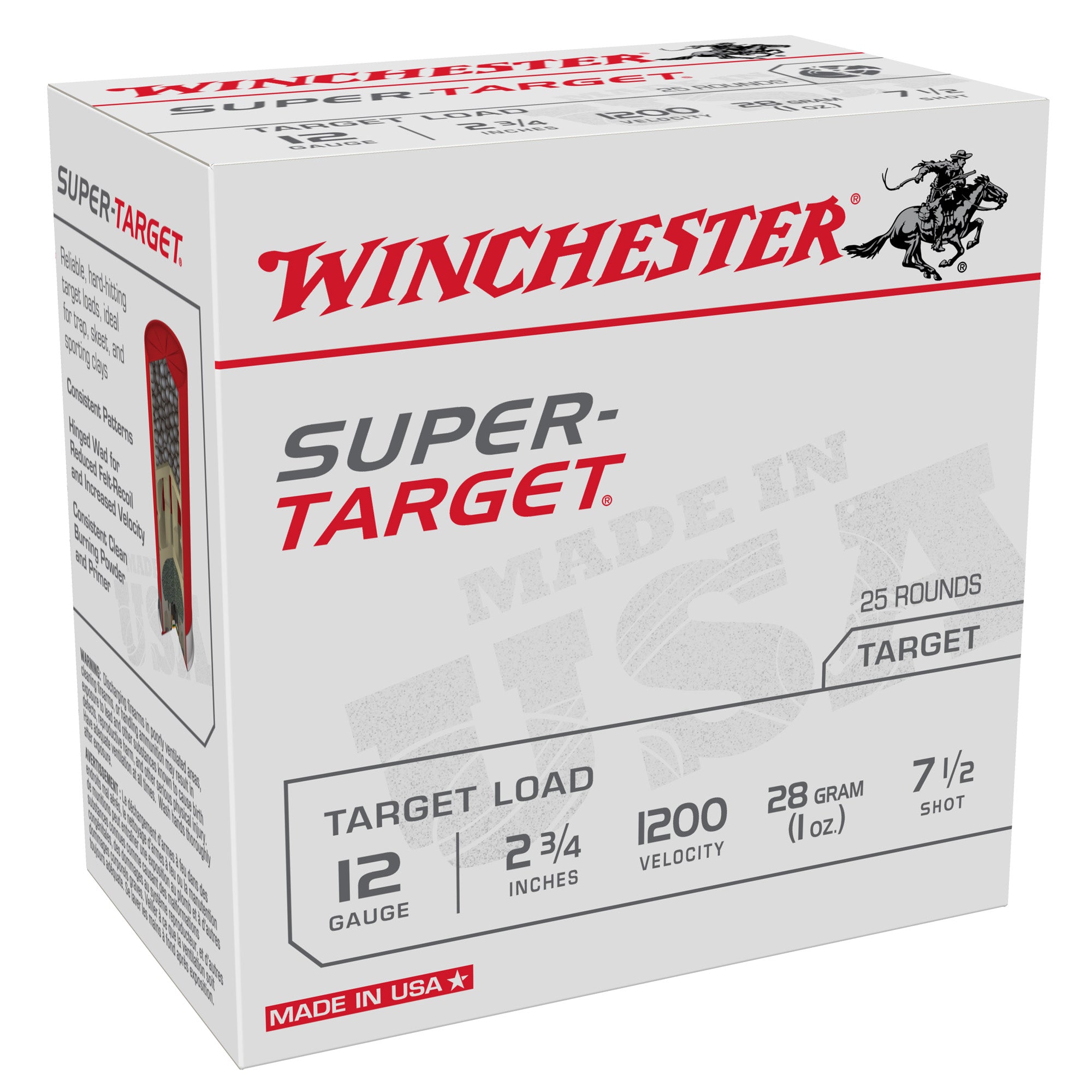 Winchester 12 Gauge TRGT12007 Super-Target Light Target 2.75" 1oz 7.5 Shot