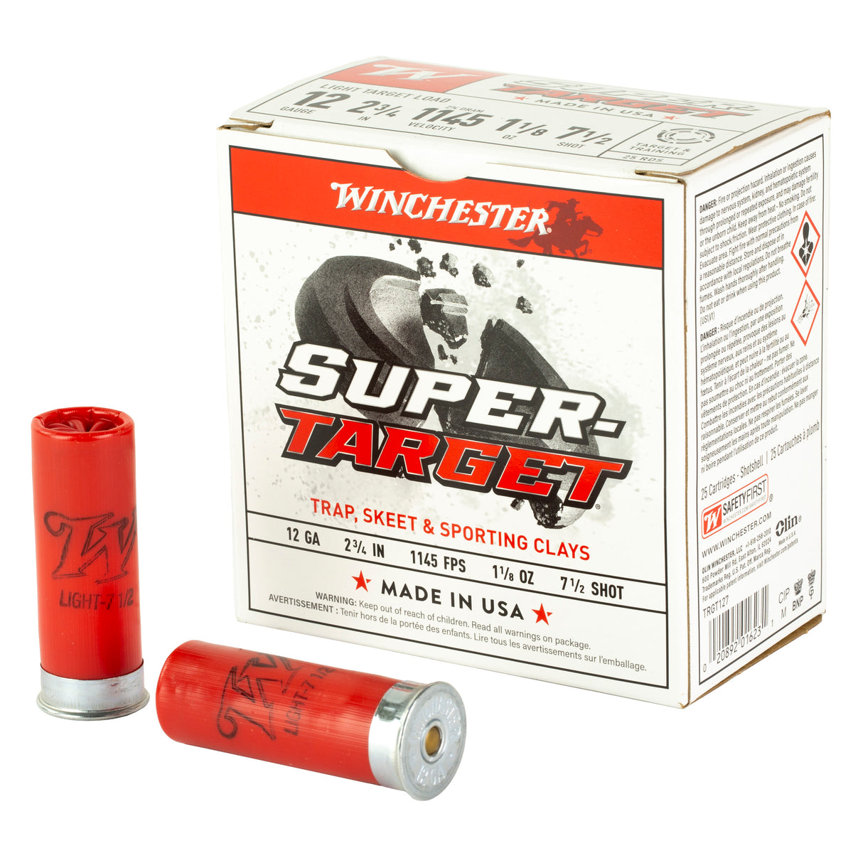 Winchester 12 Gauge TRGT127 Super-Target Light Target 2.75" 1-1/8oz 7.5 Shot