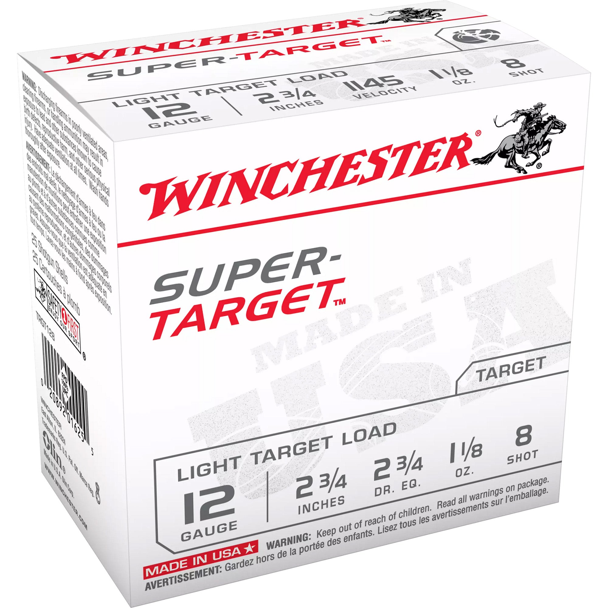 Winchester 12 Gauge TRGT128 Super-Target Light Target 2.75" 1-1/8oz 8 Shot