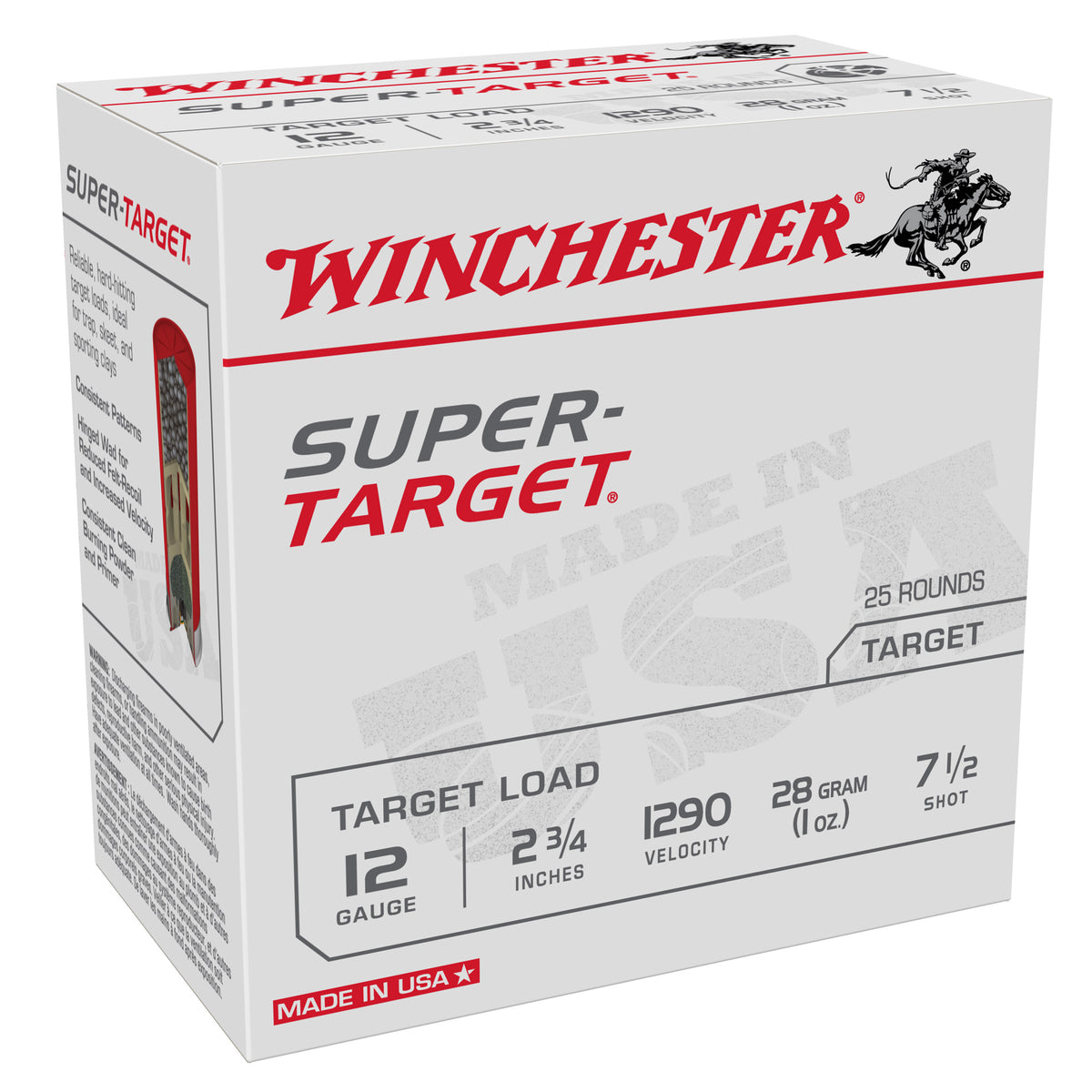 Winchester 12 Gauge TRGT12907 Super-Target Light Target 2.75" 1oz 7.5 Shot