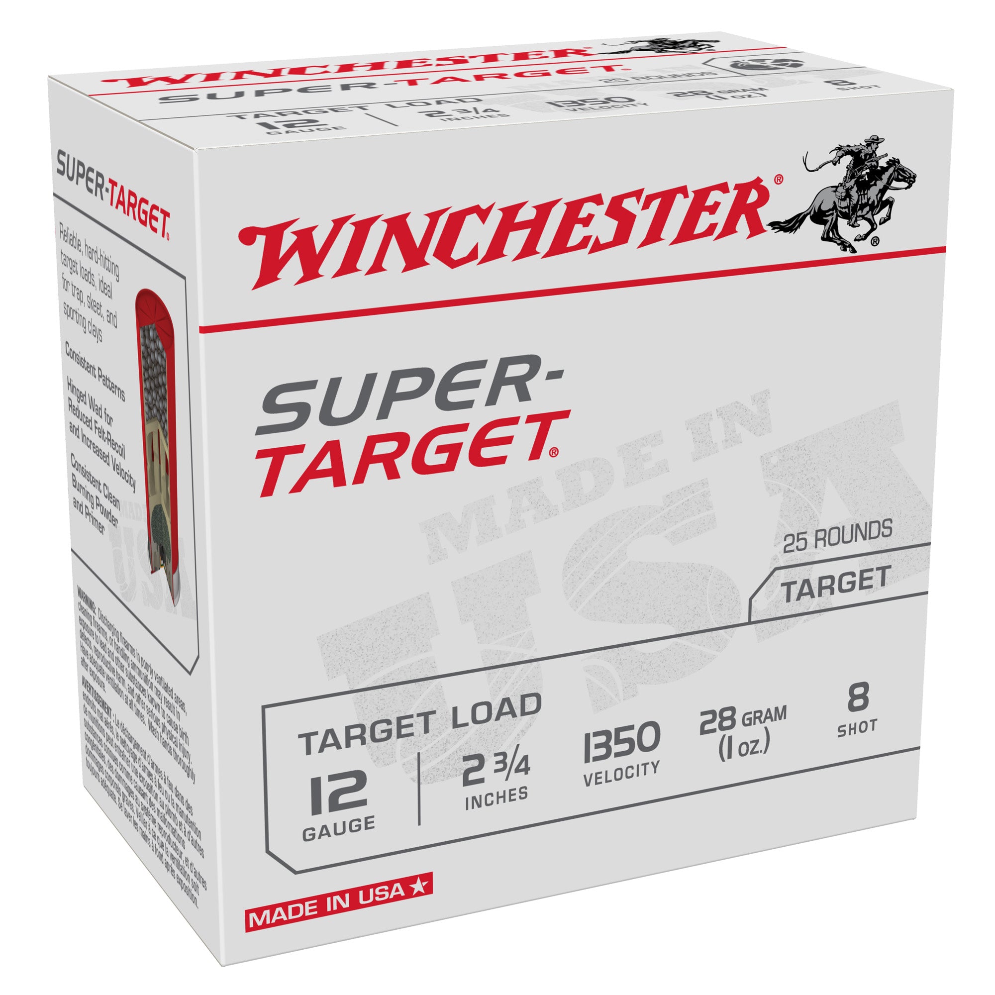 Winchester 12 Gauge TRGT13508 Super-Target Light Target 2.75" 1oz 8 Shot
