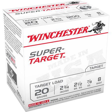 Winchester 20 Gauge TRGT208 Super-Target Heavy 2.75" 7/8oz 8 Shot