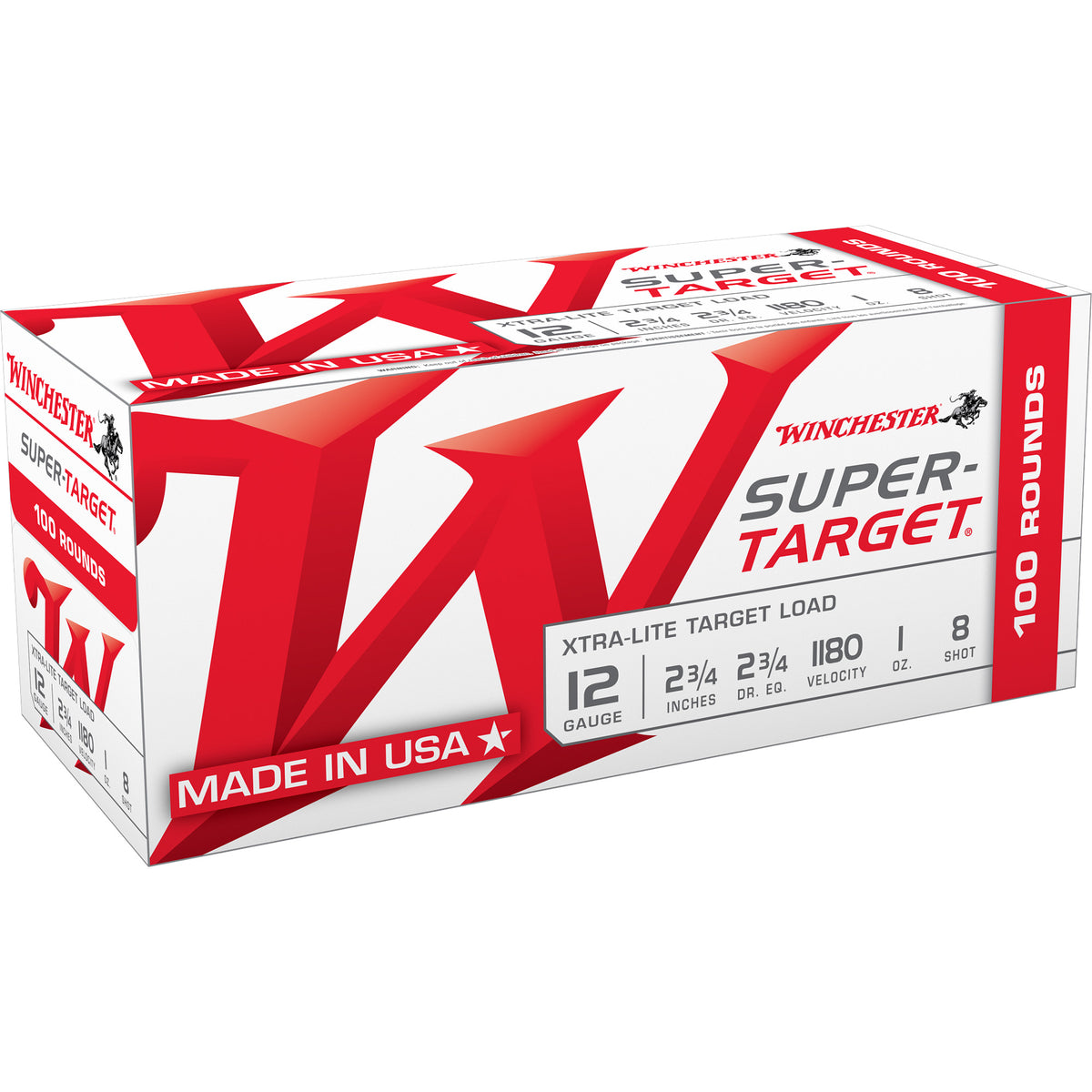 Winchester 12 Gauge TRGTL128 Super-Target Xtra-Lite 2.75" 1oz 8 Shot