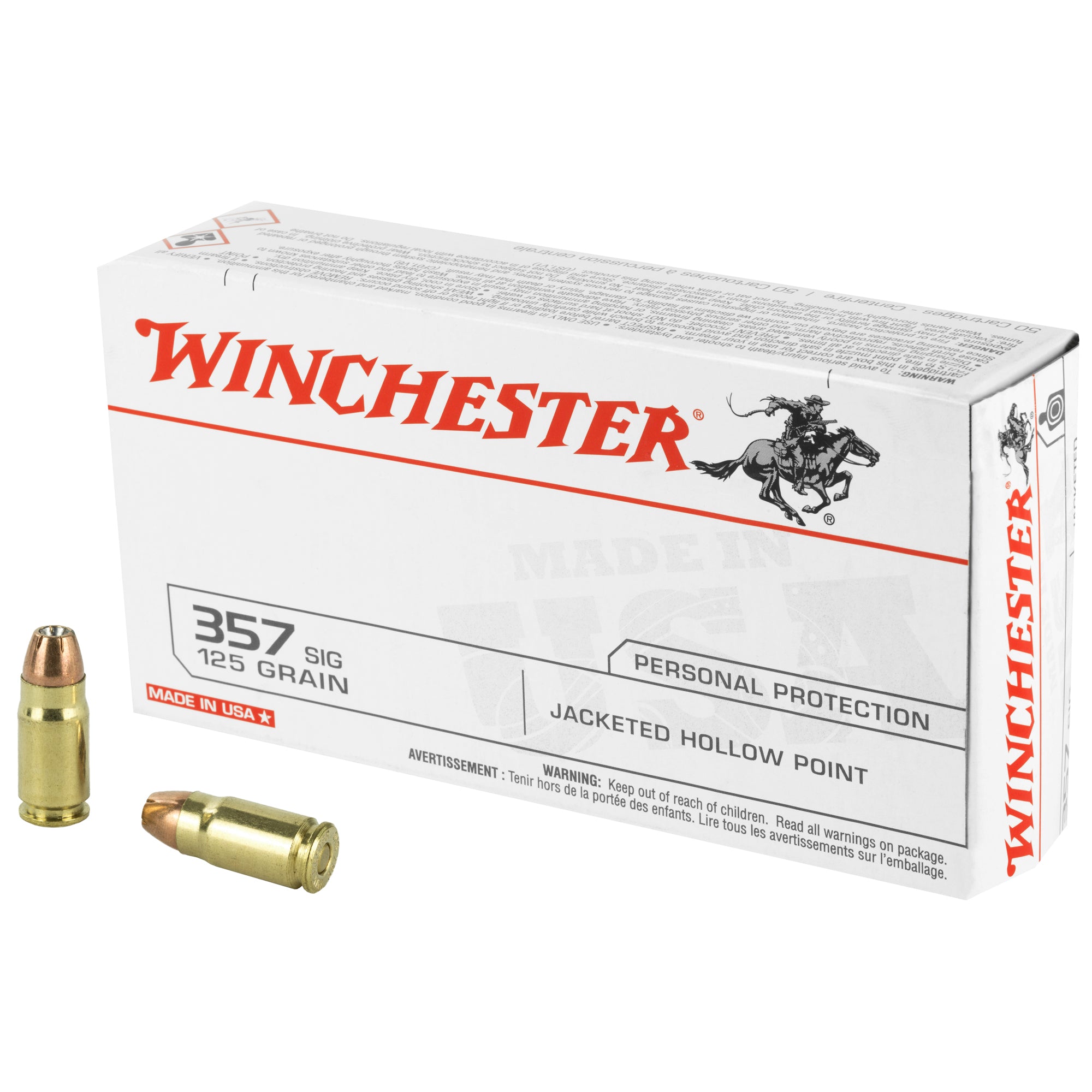 Winchester .357 Sig USA357SJHP USA Jacketed Hollow Point JHP 125 Grain