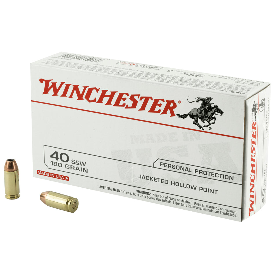 Winchester .40 S&W USA40JHP USA Jacketed Hollow Point JHP 180 Grain