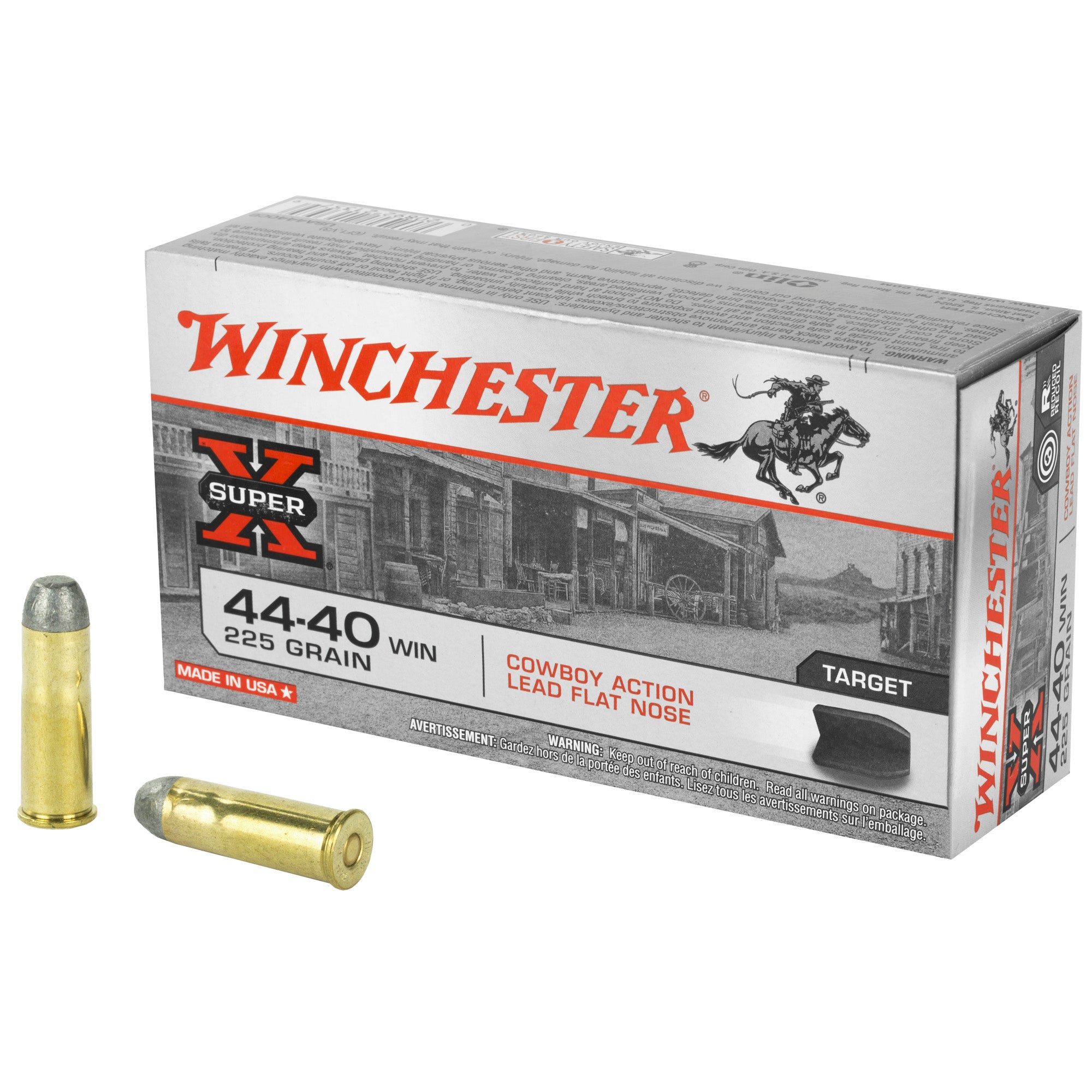 Winchester .44-40 Winchester USA4440CB USA Super X Cowboy Action Lead Flat Nose 225 Grain