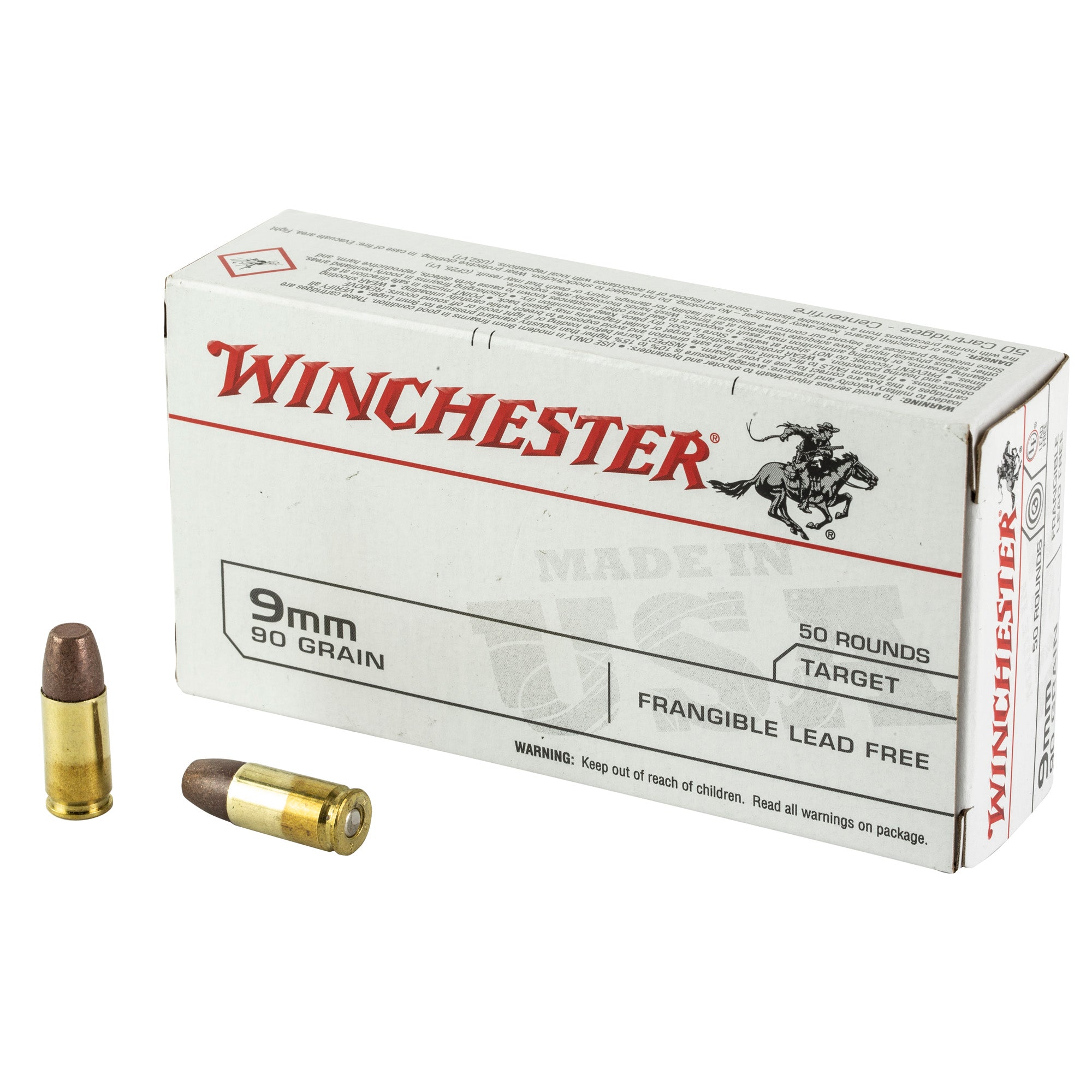 Winchester 9mm Luger/Parabellum USA9F USA Lead Free Frangible 90 Grain