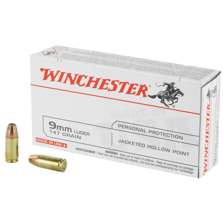Winchester 9mm Luger/Parabellum USA9JHP2 USA Jacketed Hollow Point JHP 147 Grain