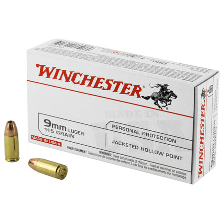 Winchester 9mm Luger/Parabellum USA9JHP USA Jacketed Hollow Point JHP 115 Grain