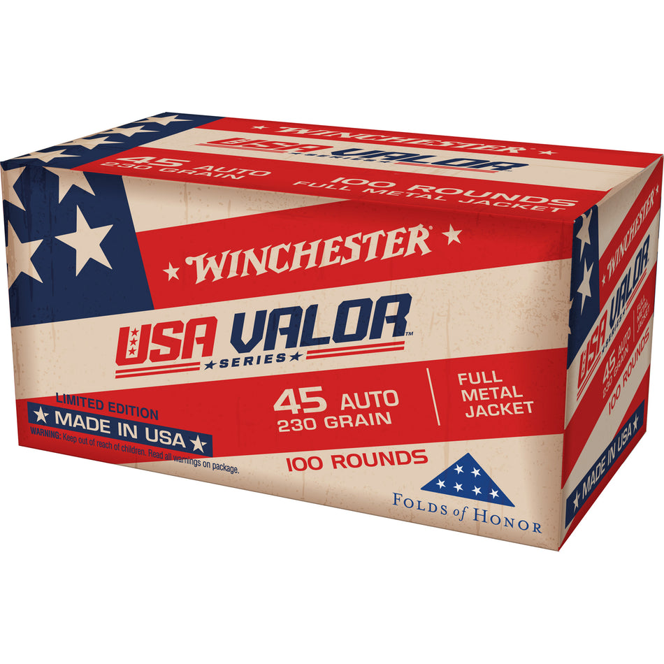 Winchester .45 ACP/Auto USAV45A USA WHITE BOX Full Metal Jacket FMJ 230 Grain