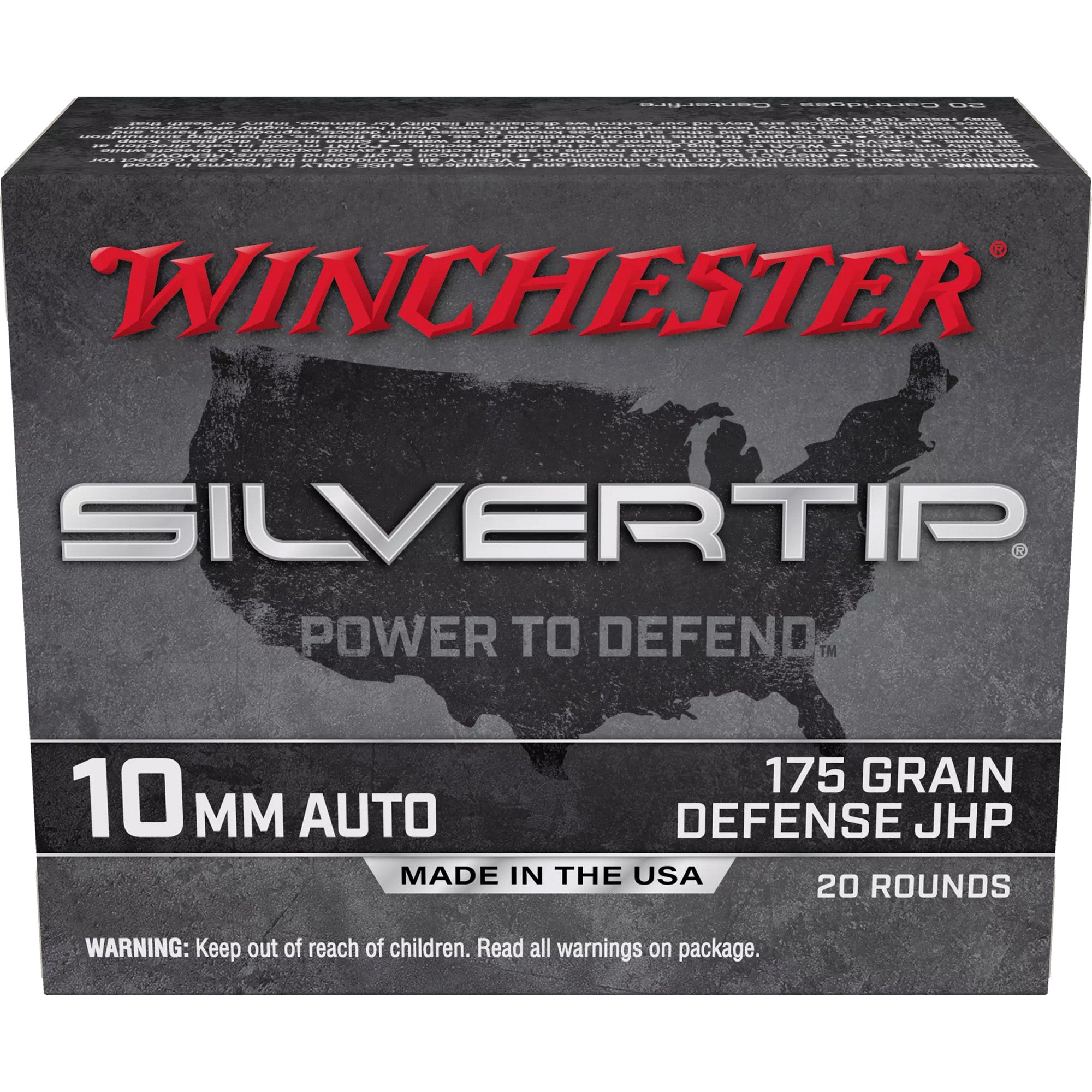 Winchester 10mm Auto W10MMST Super X Silvertip Jacket Hollow Point 175 Grain