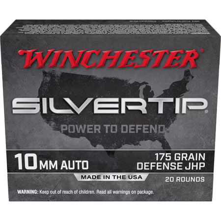 Winchester 10mm Auto W10MMST Super X Silvertip Jacket Hollow Point 175 Grain