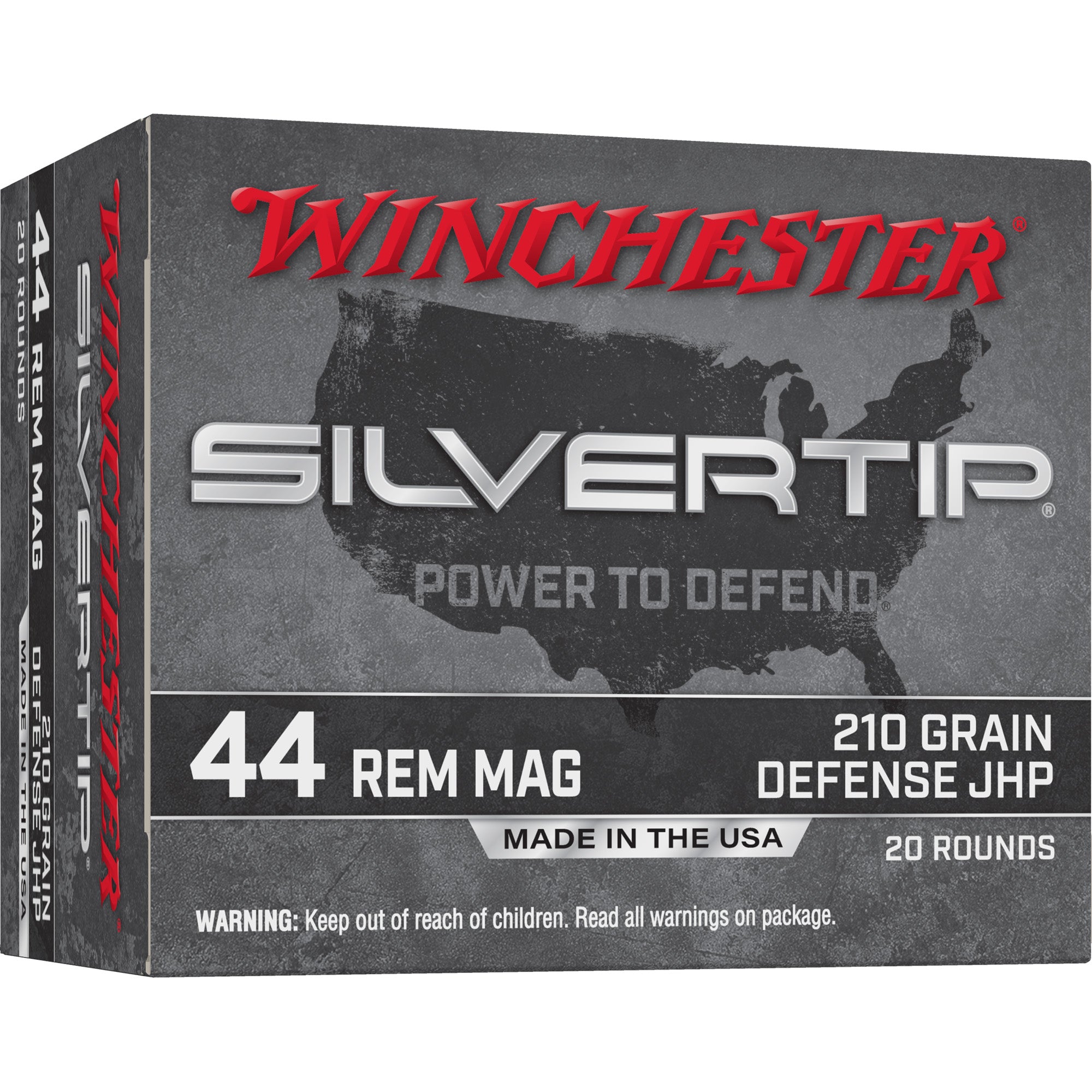 Winchester .44 Magnum W44MST Silvertip Jacketed Hollow Point JHP 210 Grain