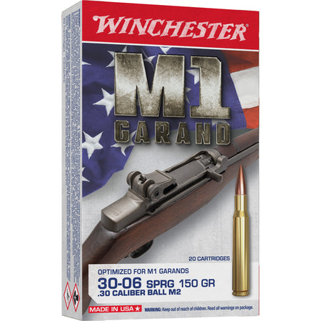 Winchester .30-06 Springfield WIN3006M2 Active Duty M2 Full Metal Jacket FMJ 150 Grain