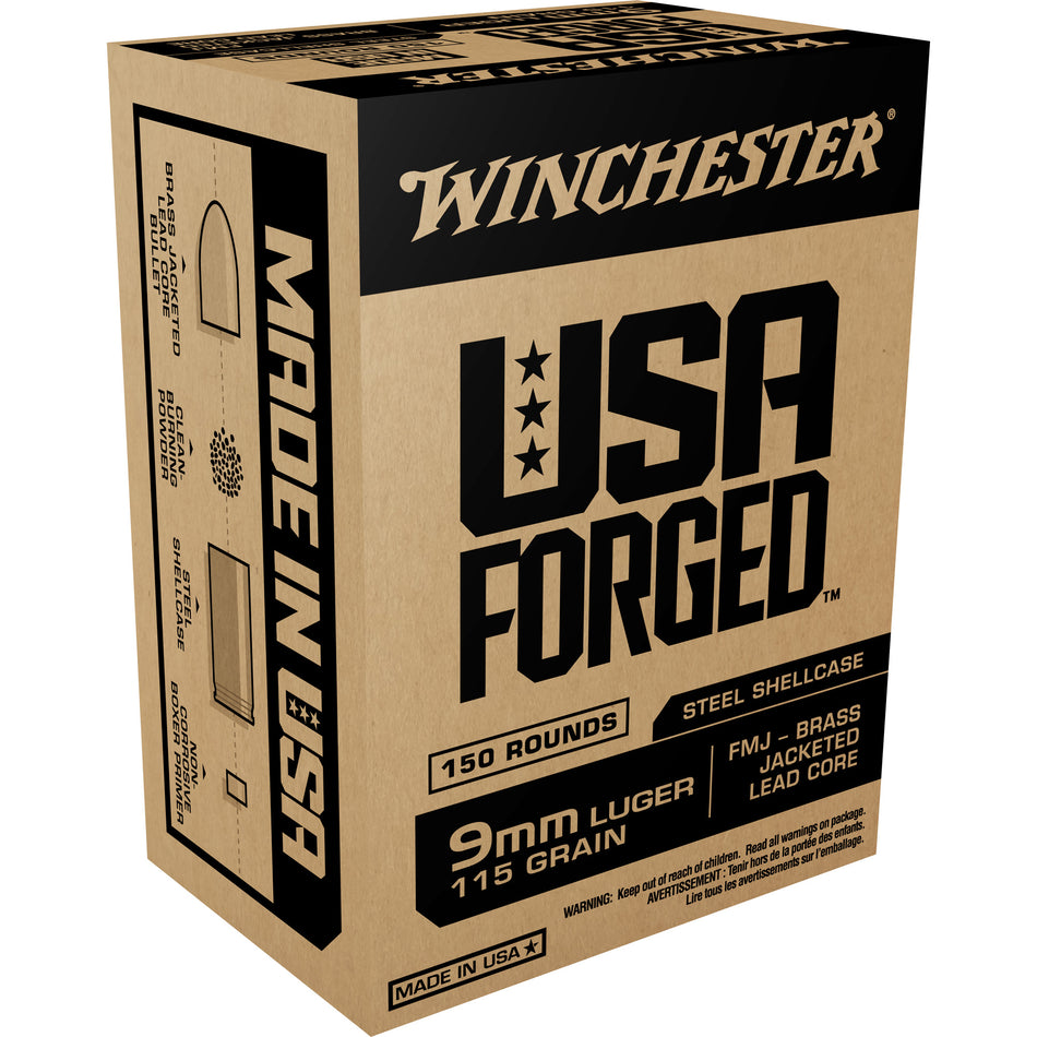 Winchester 9mm Luger/Parabellum WIN9SK USA Forged Full Metal Jacket FMJ 115 Grain