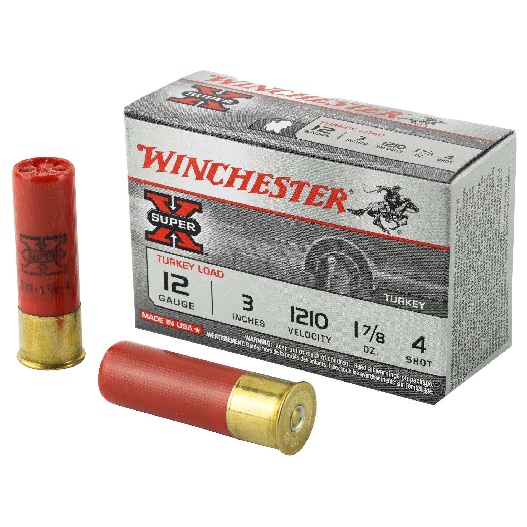 Winchester 12 Gauge X123MT4 Super X Magnum 3" 1-7/8oz 4 Shot