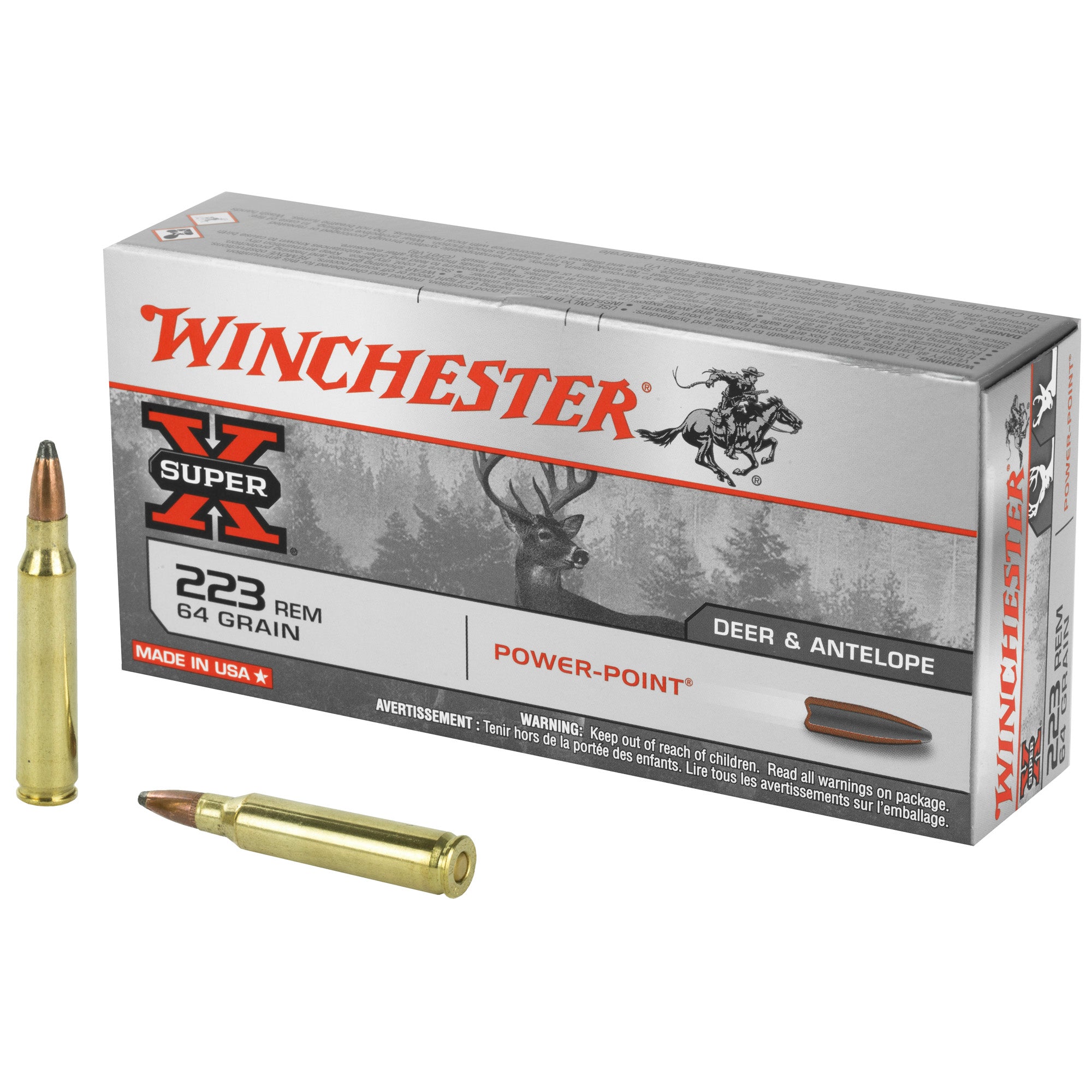Winchester .223 Remington X223R2 Super-X Power-Point 64 Grain