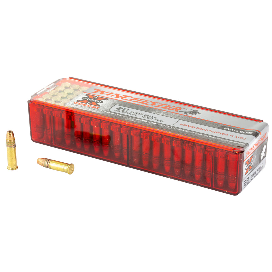 Winchester .22 Long Rifle X22LRPP1 Super X Power-Point Copper Plated 40 Grain