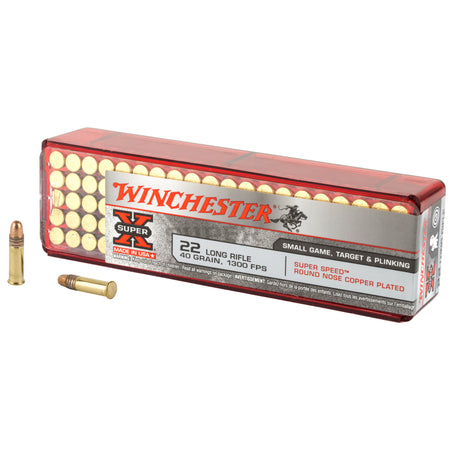 Winchester .22 Long Rifle X22LRSS1 Super Speed Super X Super Speed Round Nose Copper Plated 40 Grain