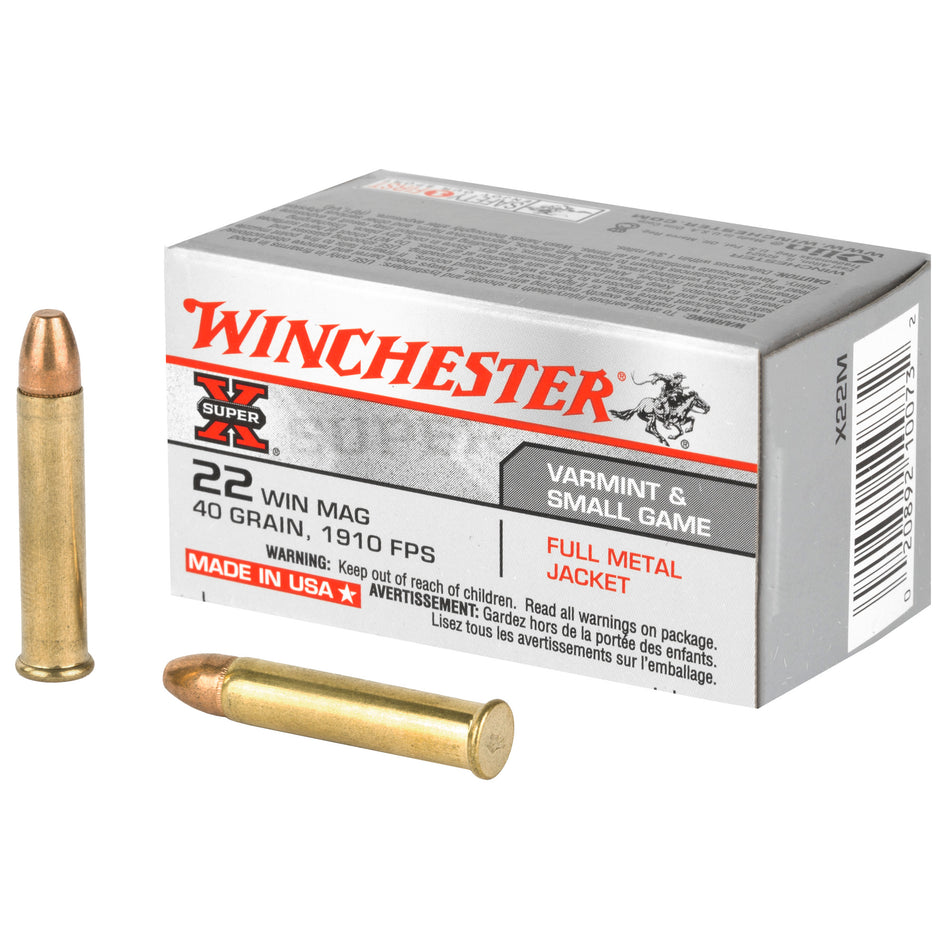 Winchester .22 WMR X22M Super-X Full Metal Jacket FMJ 40 Grain