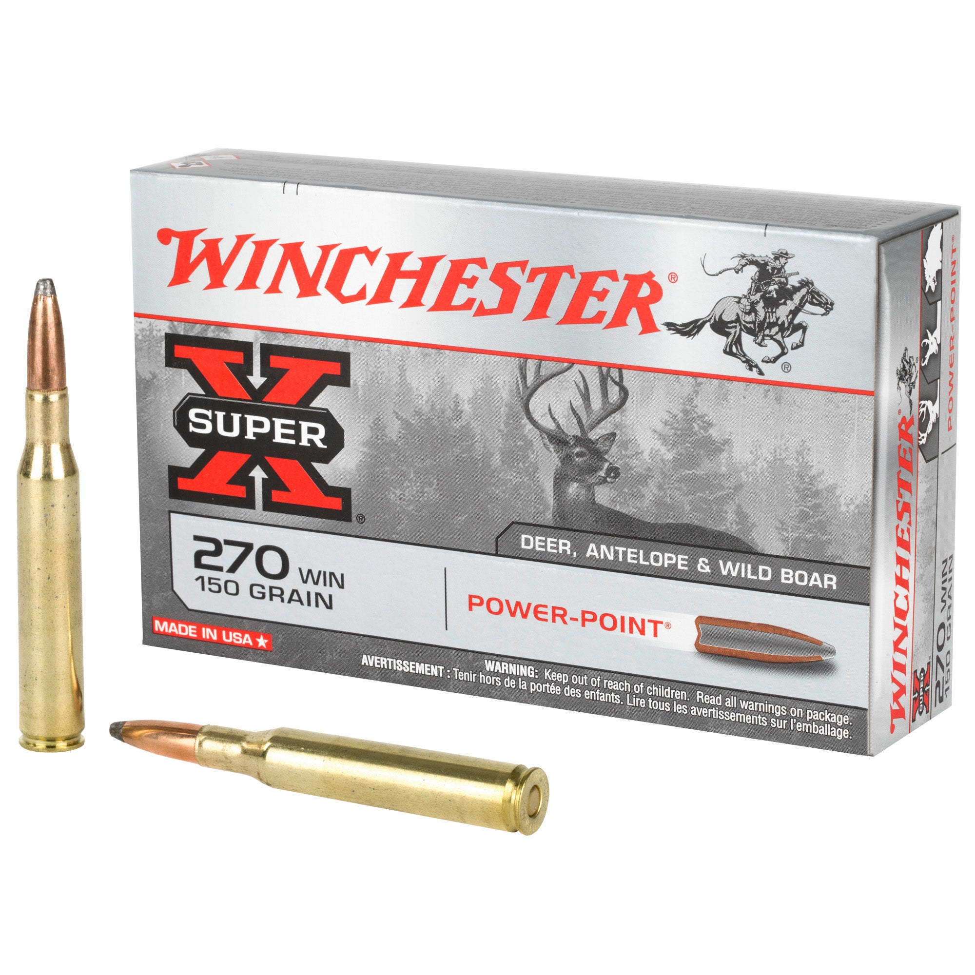 Winchester .270 Winchester X2704 Super-X Power-Point 150 Grain