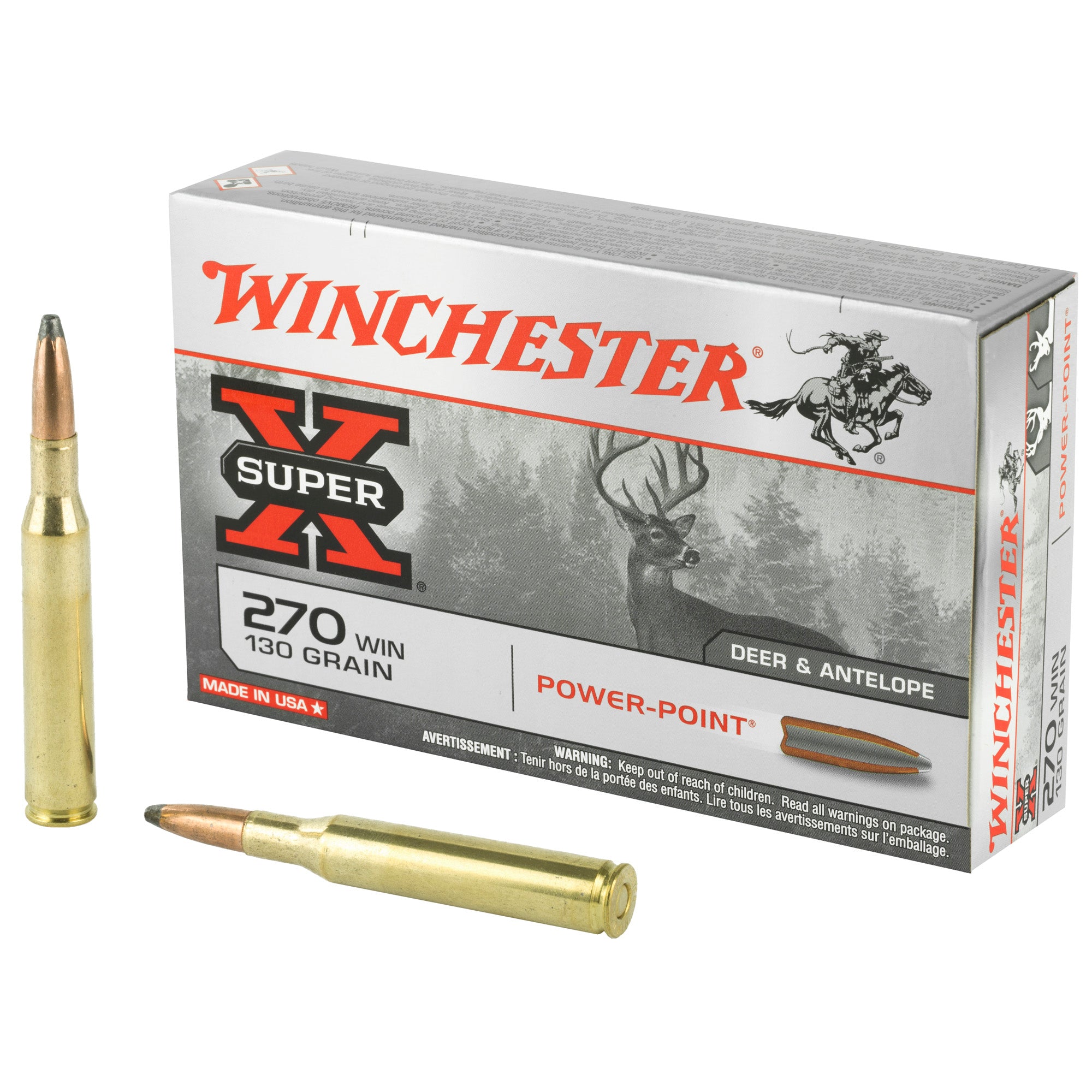 Winchester .270 Winchester X2705 Super-X Power-Point 130 Grain