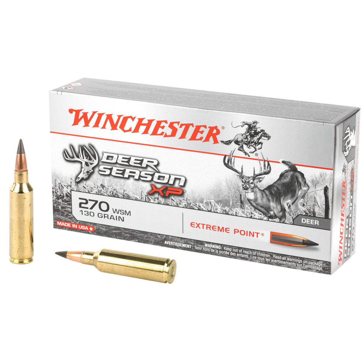 Winchester .270 WSM X270SDS Deer Season XP Extreme Point 130 Grain