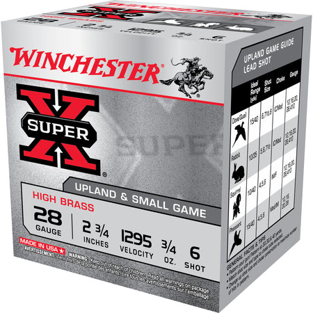 Winchester 28 Gauge WNX286 Super X Heavy Game Load 2.75" 3/4oz 6 Shot