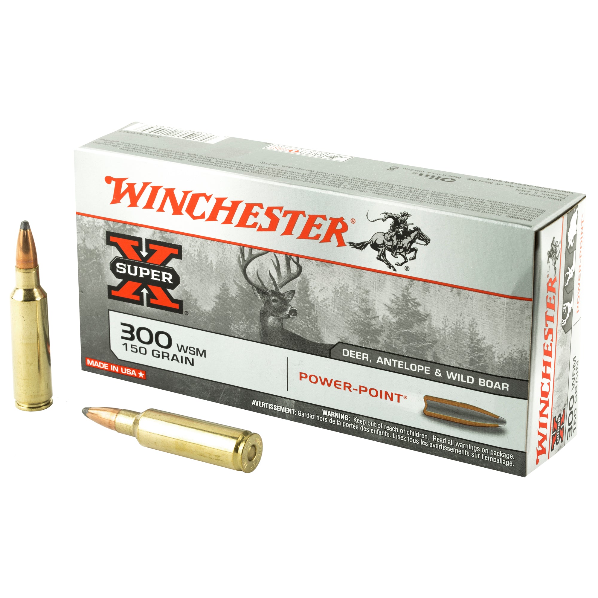Winchester .300 WSM X300WSM1 Super X Power-Point 150 Grain
