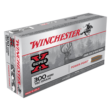 Winchester .300 WSM X300WSM Super-X Power-Point Pointed Soft Point PSP 180 Grain