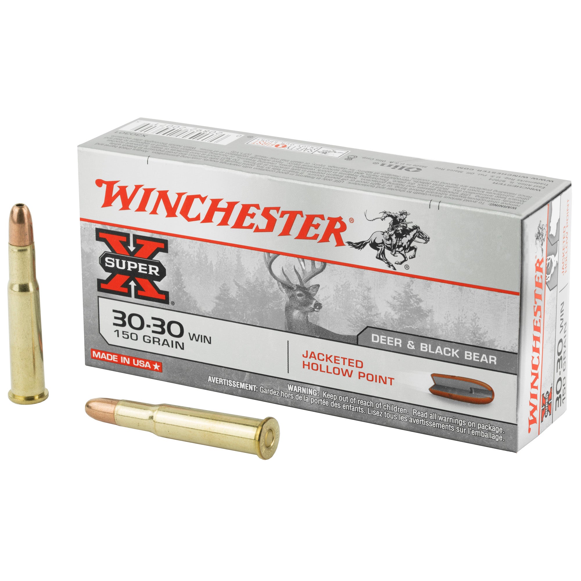 Winchester .30-30 Winchester X30301 Super-X Jacketed Hollow Point JHP 150 Grain