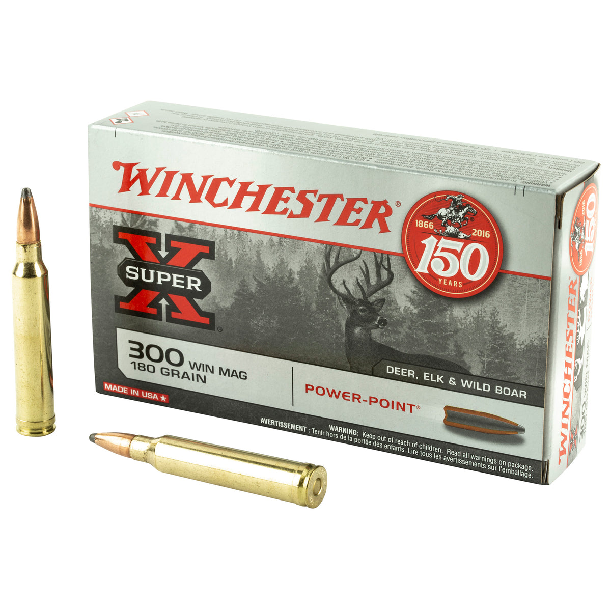 Winchester .300 Winchester Mag X30WM2 Super-X Power-Point Pointed Soft Point PSP 180 Grain