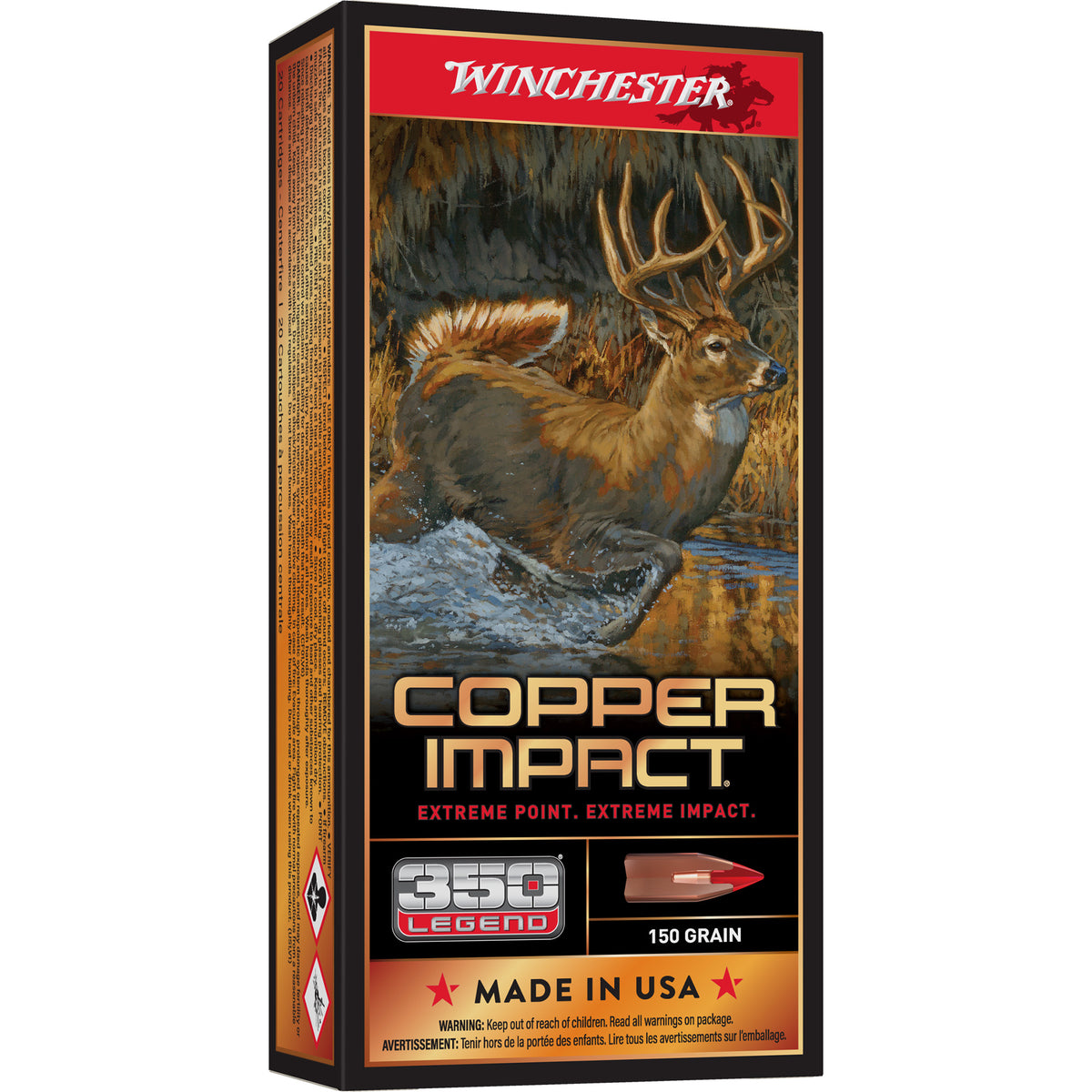 Winchester .350 Legend X350CLF Deer Season XP Copper Impact Copper Extreme Point Lead-Free 150 Grain