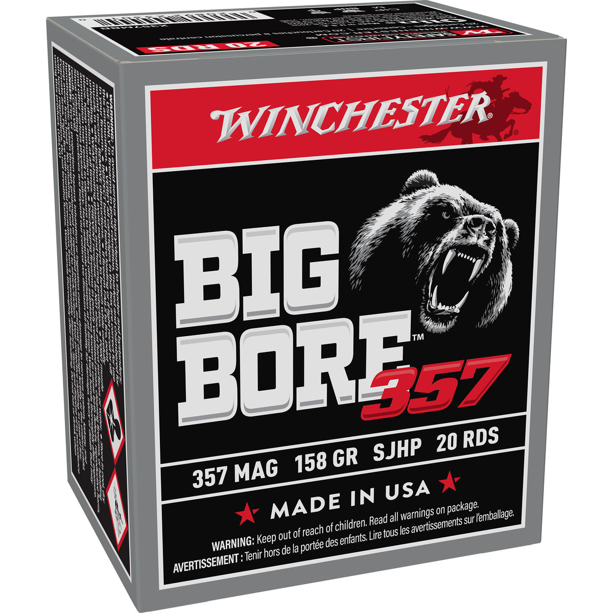 Winchester .357 Magnum X357MBB Big Bore Semi Jacketed Hollow Point HP 158 Grain