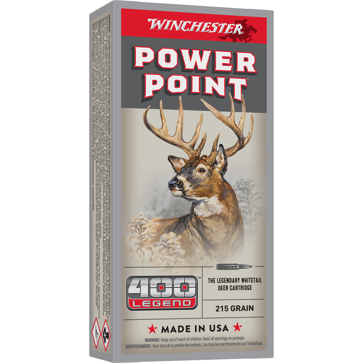 Winchester .400 Legend X4001 Power-Point Jacketed Soft Point JSP 215 Grain